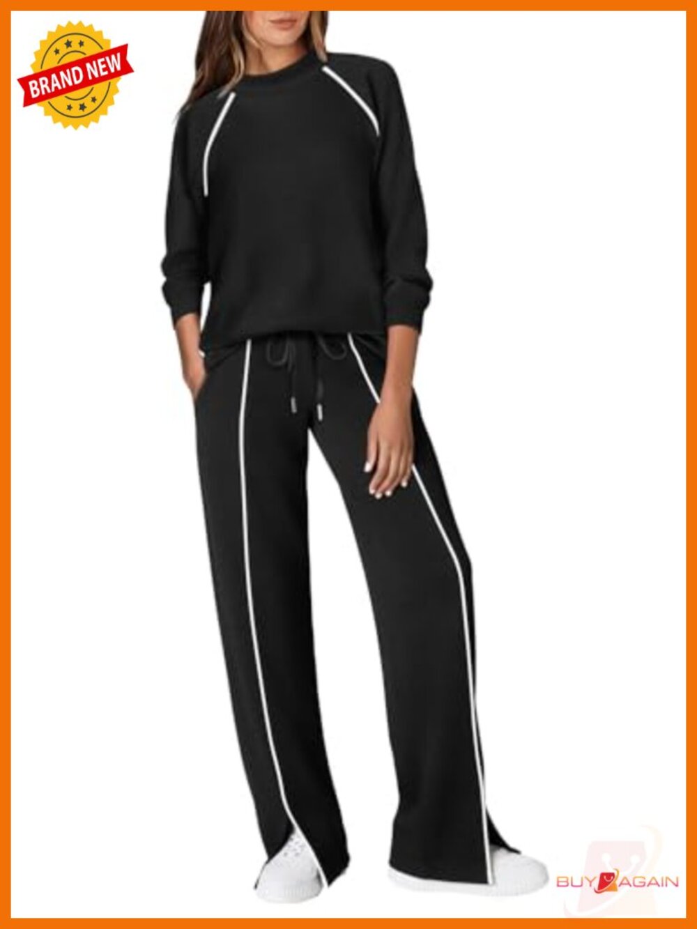 Women's 2 Piece Mock Neck Lounge Set Stretch Pants Long Sleeve Airpor